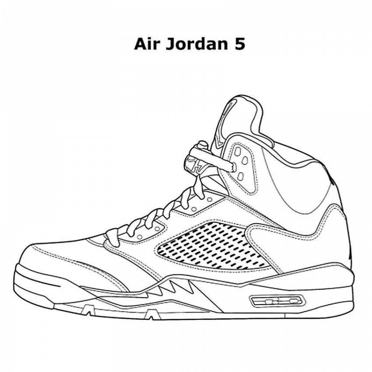 Amazing Jordans Coloring Page 4