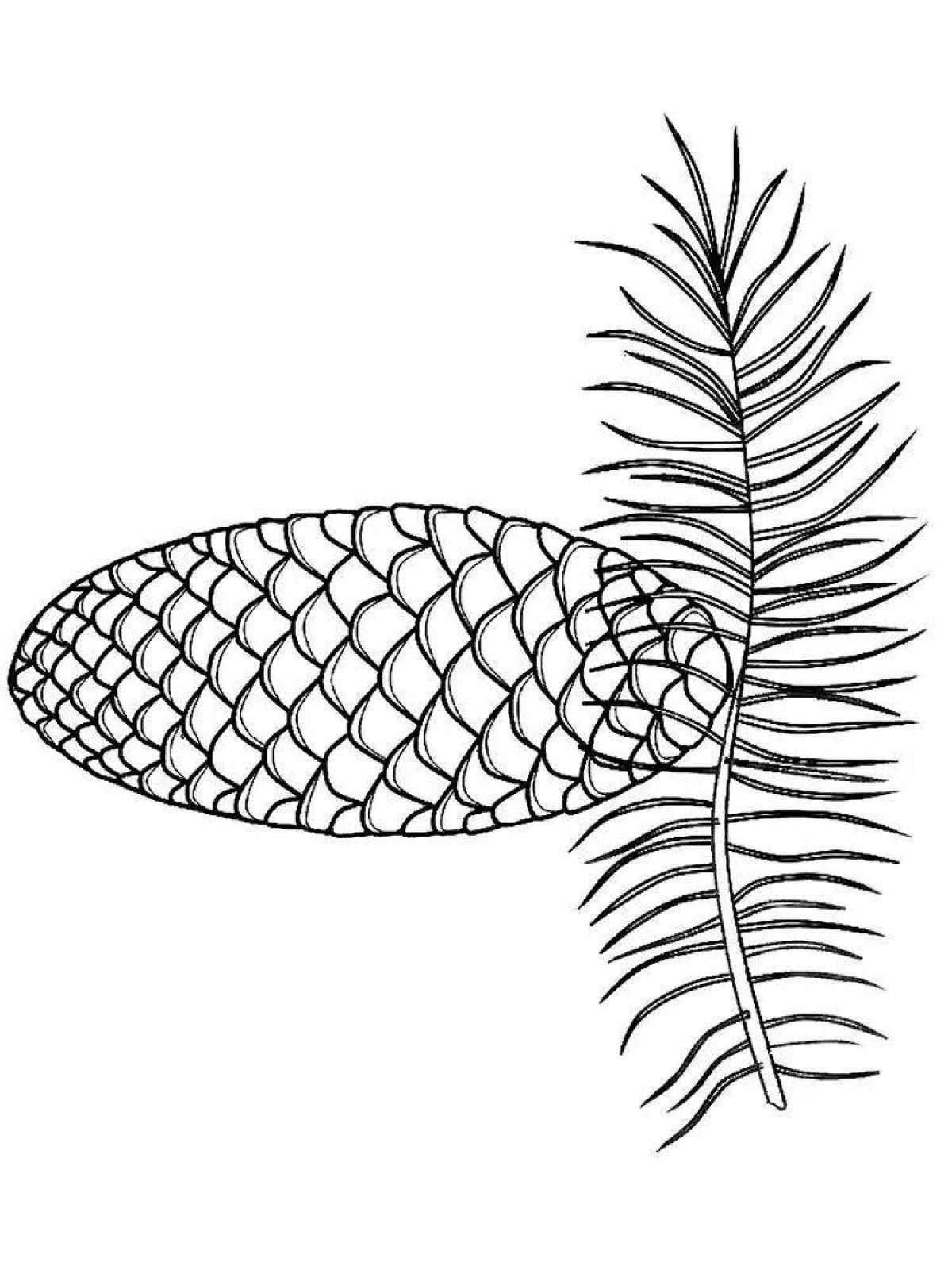 Cone coloring page for kids