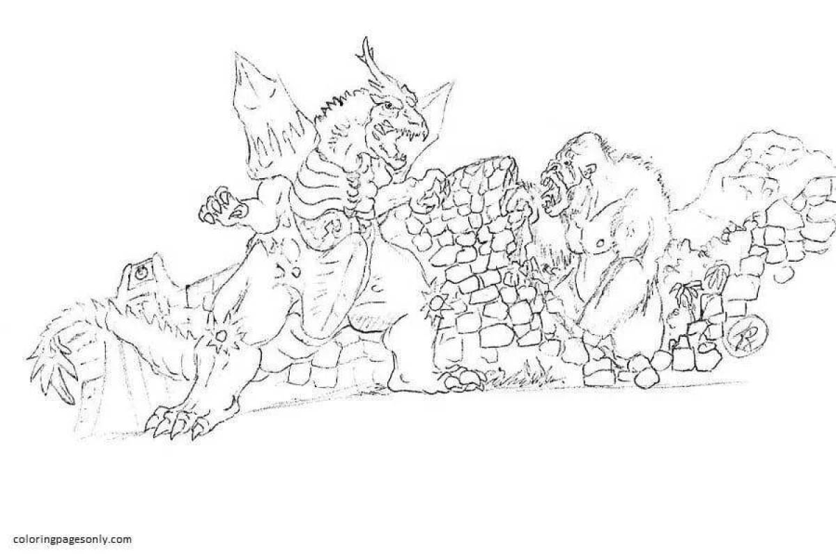 Godzilla vs Kong incredible coloring book