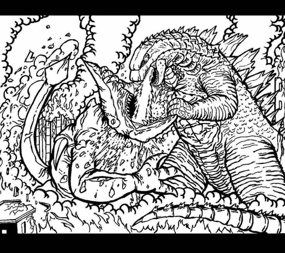 Godzilla vs Kong coloring page