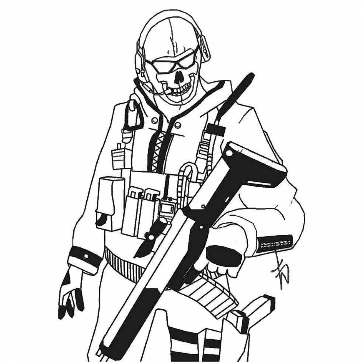 Call of duty live coloring page