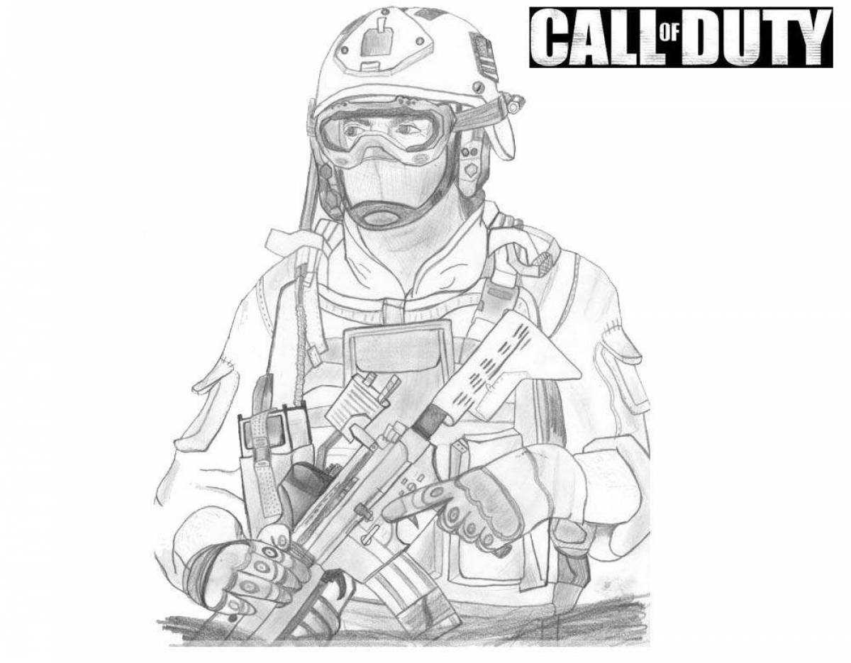 Magic call of duty coloring page