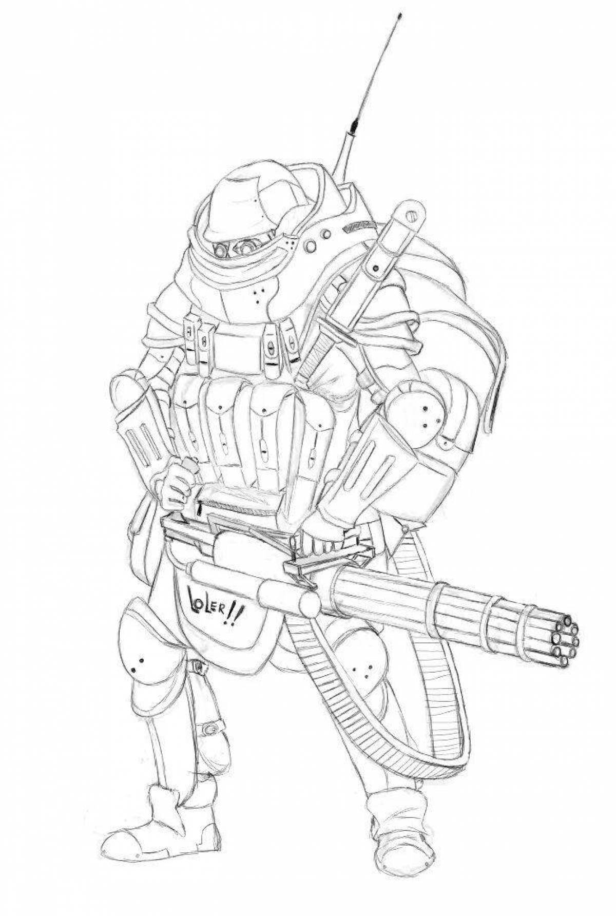 Amazing call of duty coloring page
