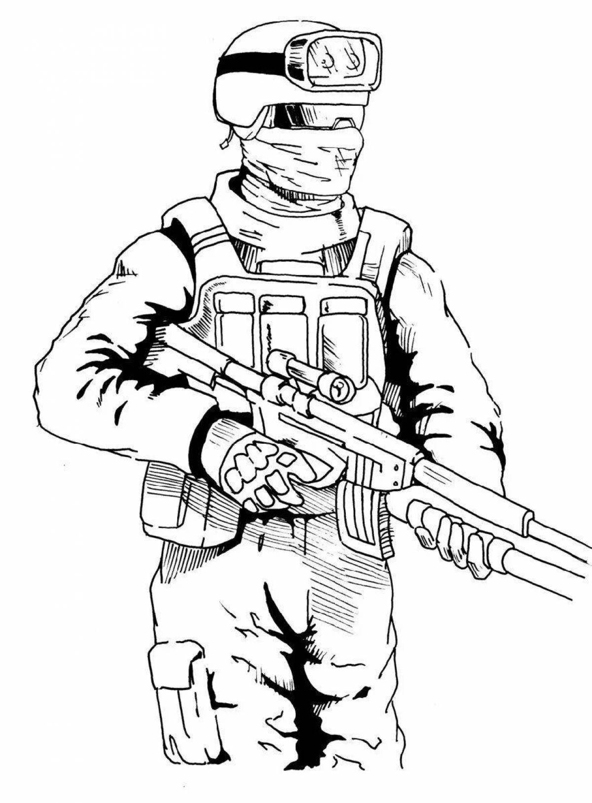 Beautiful call of duty coloring page