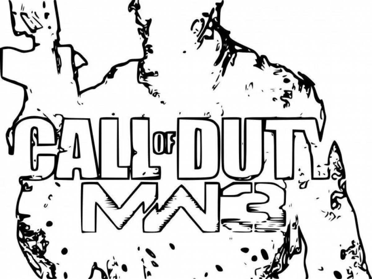 Beautiful call of duty coloring page