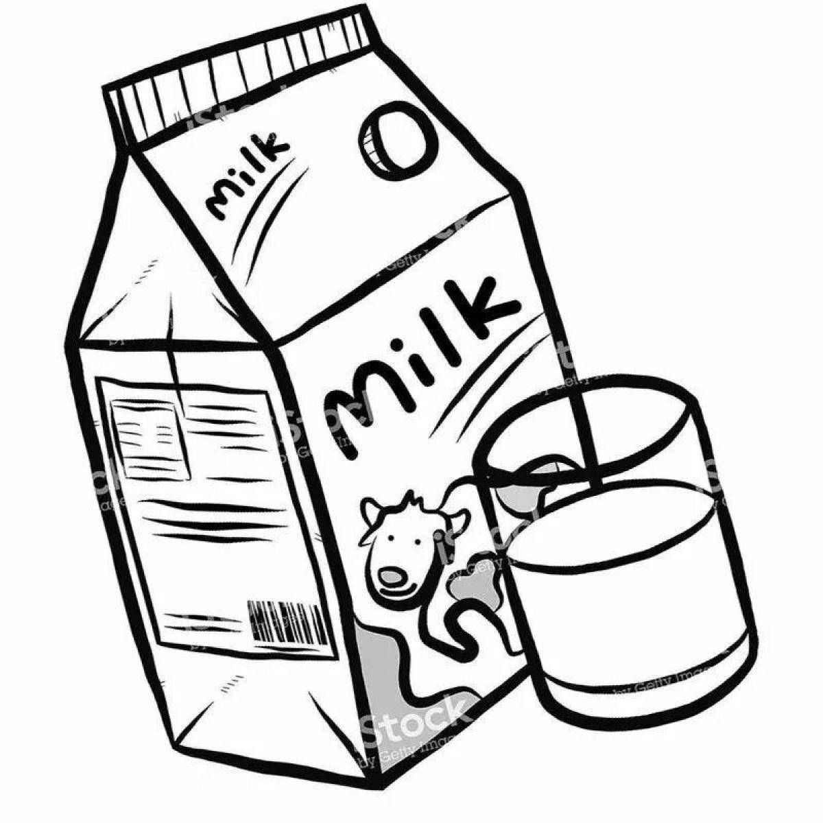 Fun milk coloring for teenagers