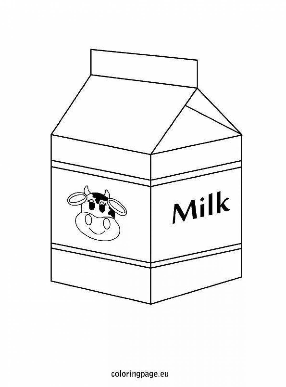 Fun milky coloring book for kids