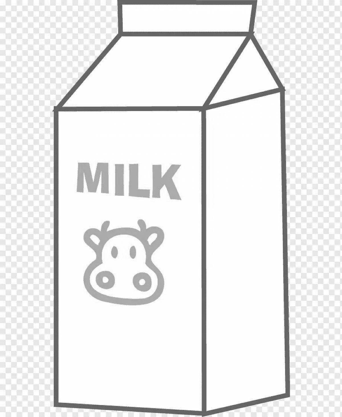 Анимированная страница раскраски молока для младенцев