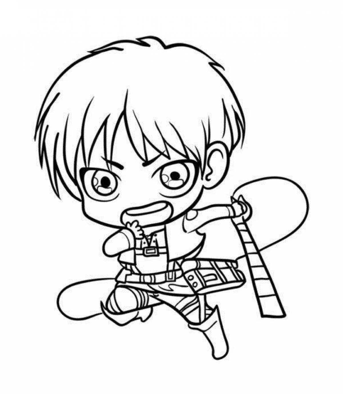 Deluxe attack on titan anime coloring book