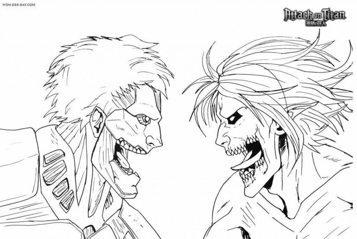 Фото Majestical coloring page attack on titan anime