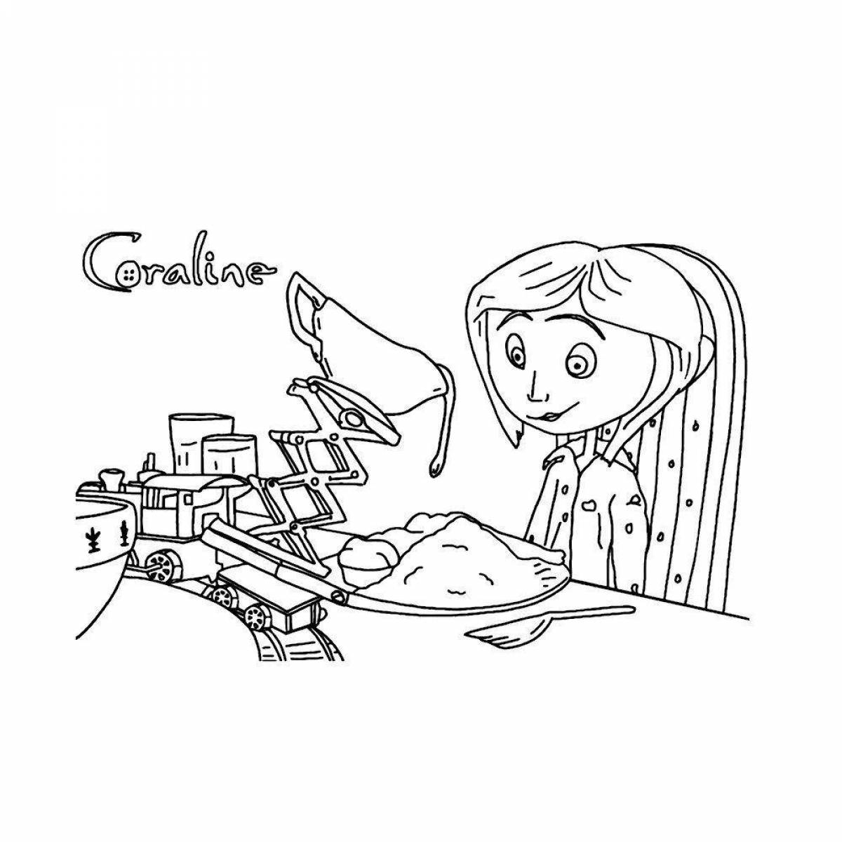 Coraline's amazing coloring page