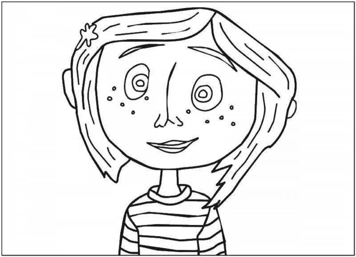 Glowing Coraline Coloring Page
