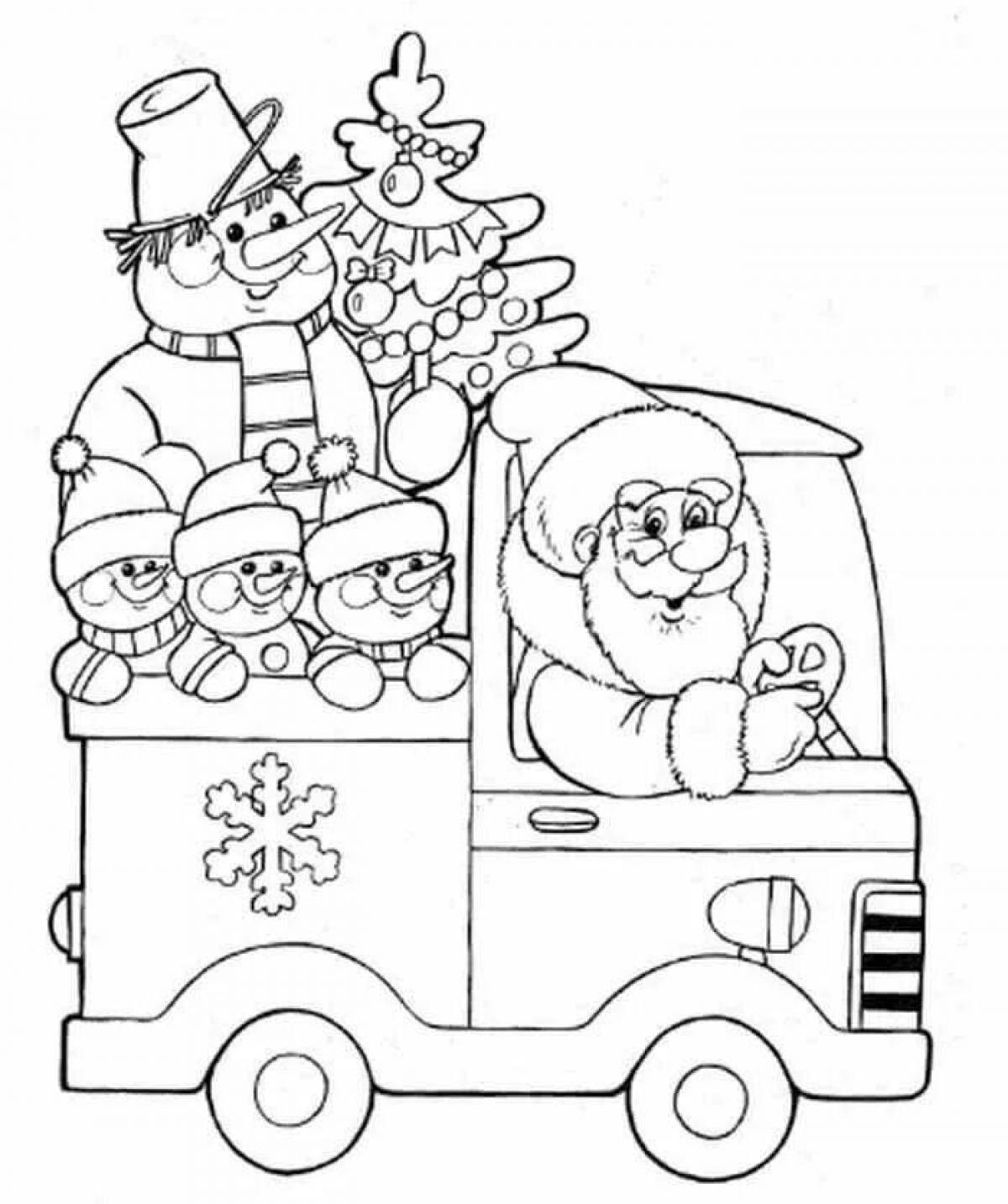 Holiday snowman coloring page
