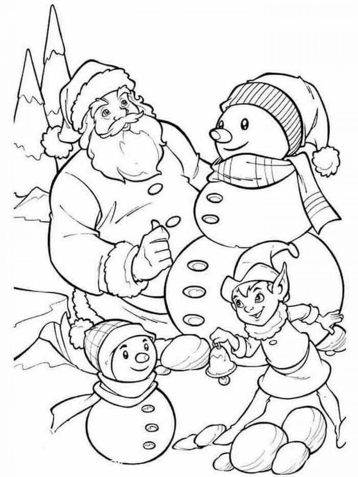 Santa Claus and snowman #1