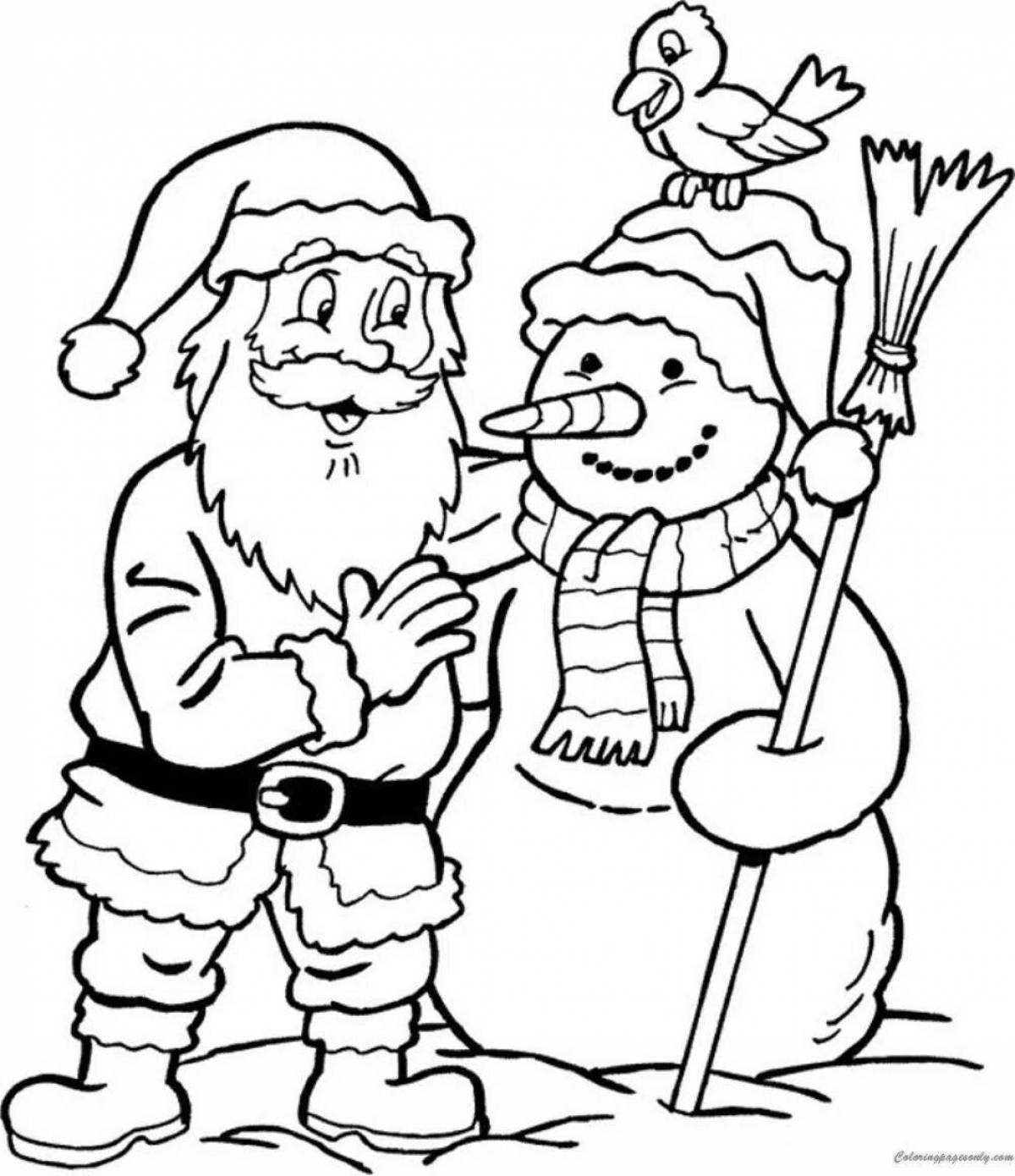 Santa Claus and snowman #6