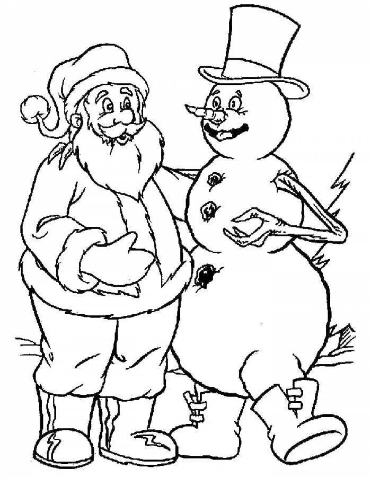 Дед мороз и снеговик #7