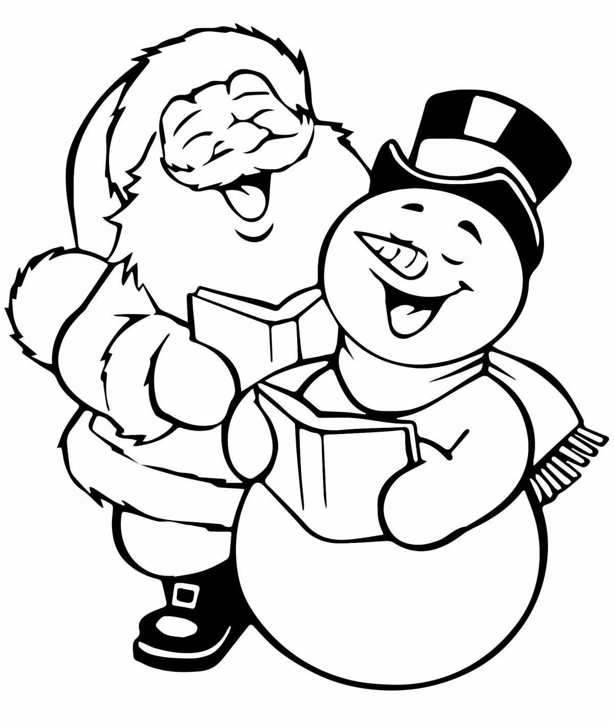 Дед мороз и снеговик #8