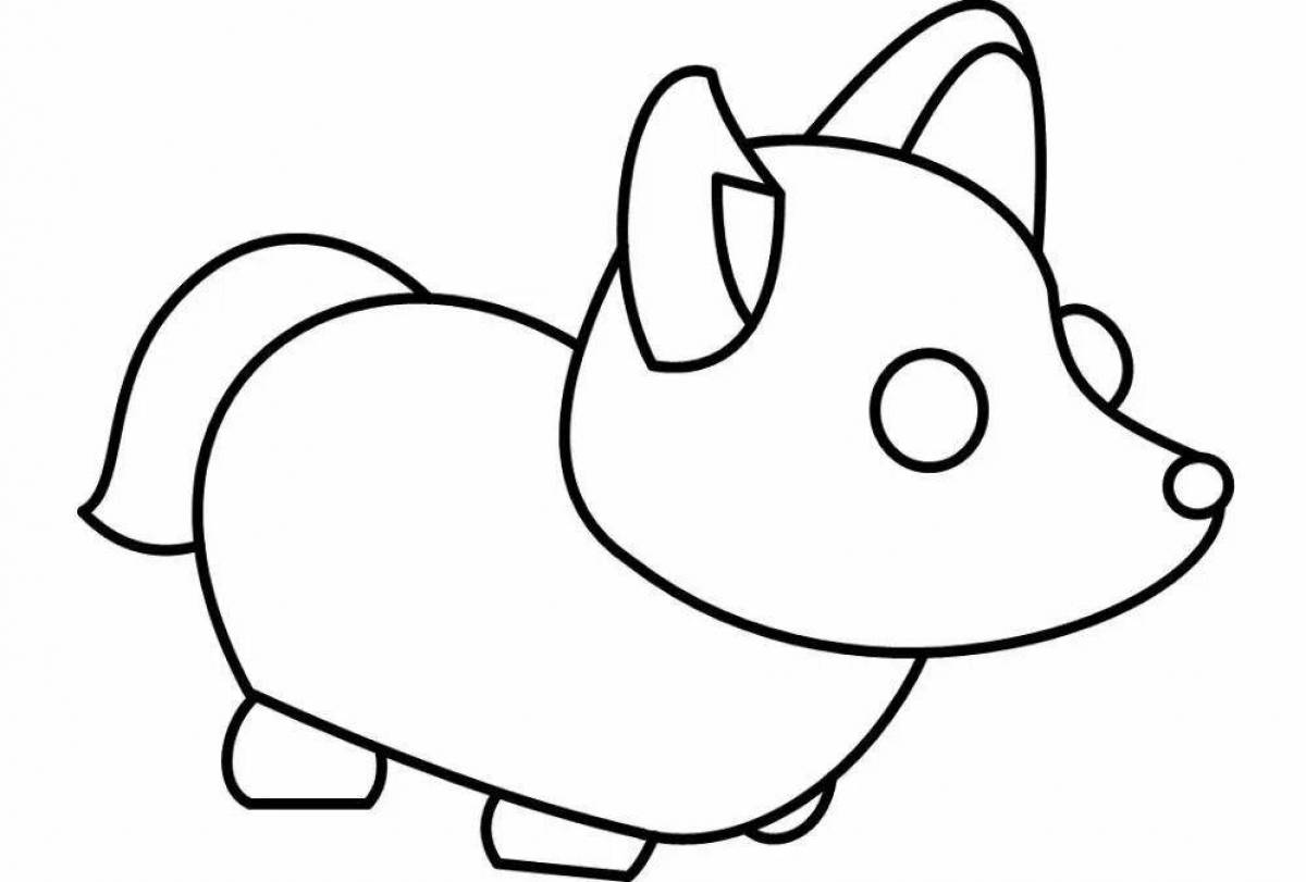 Colorful coloring pages adopt me pets
