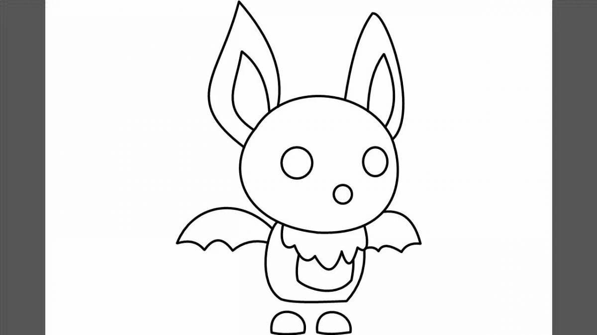 Adopt me pets cute coloring page