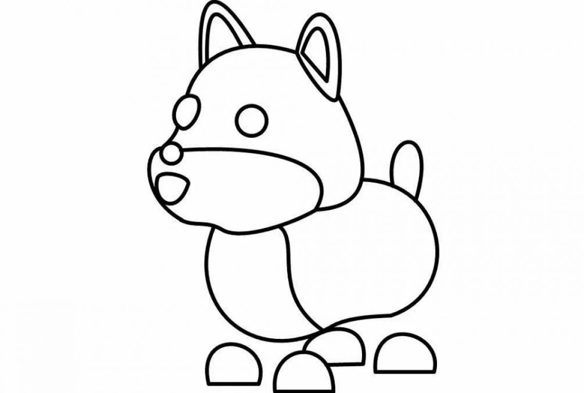Attractive adopt me pets coloring page