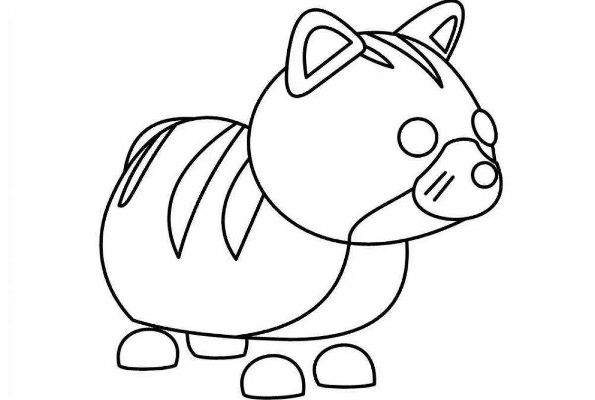 Adopted adopt me pets coloring page