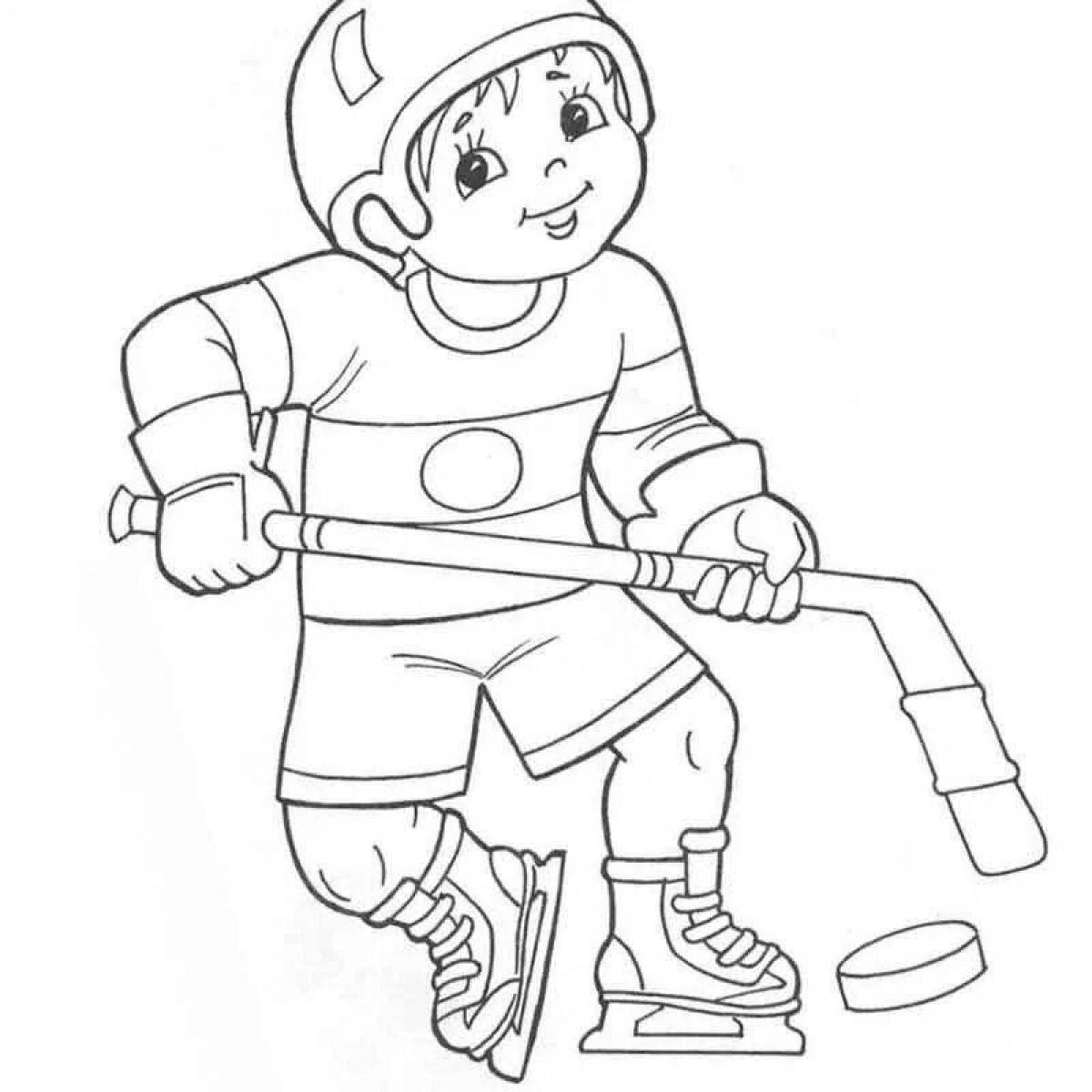 Great sports coloring book for kids