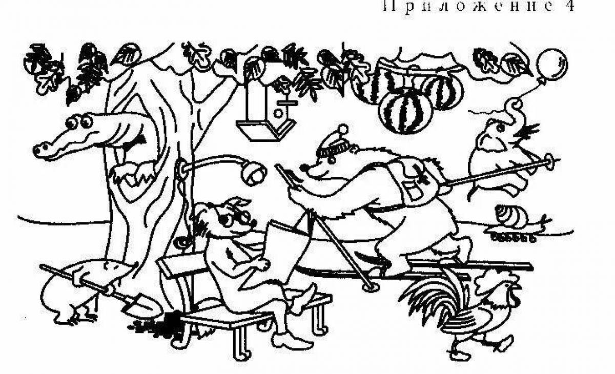 Color-frenzy chukovsky confusion coloring page