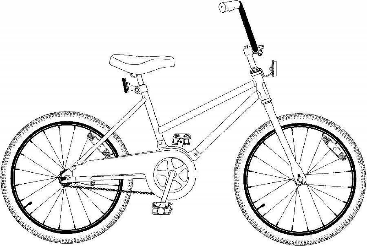 Outstanding bike coloring for kids