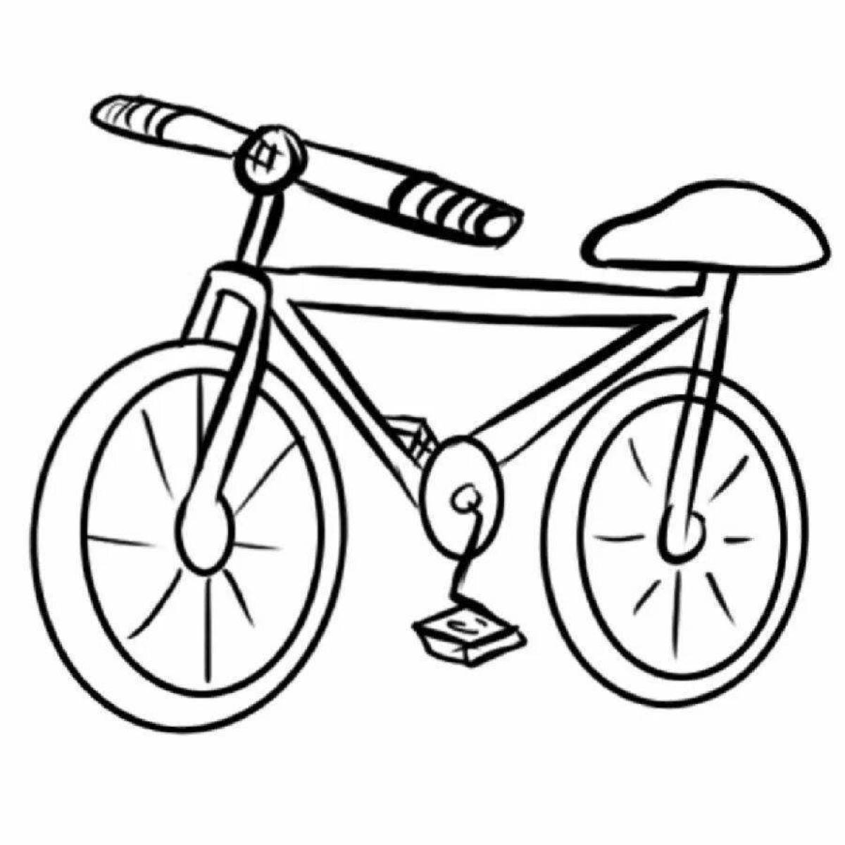 Милый велосипед раскраски для детей