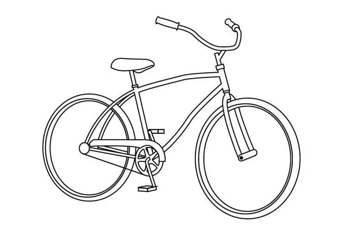 Adorable bike coloring page for kids