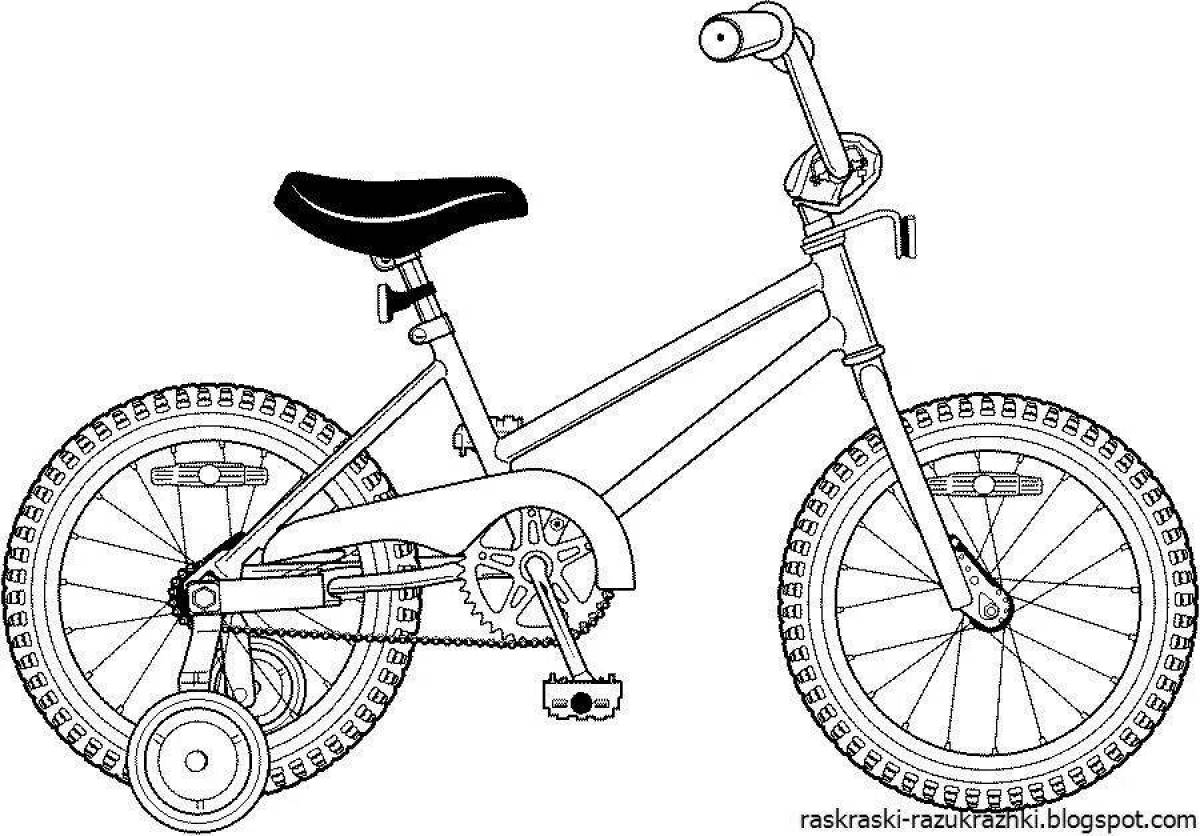 Attractive bike coloring book for kids