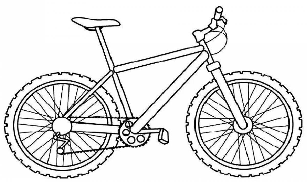 Ослепительный велосипед раскраски для детей