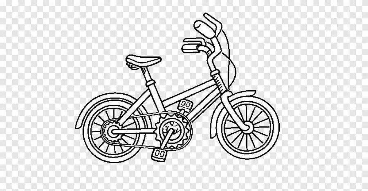 Glamorous bike coloring page for kids