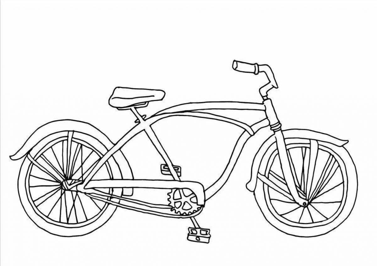 Exciting bike coloring for kids