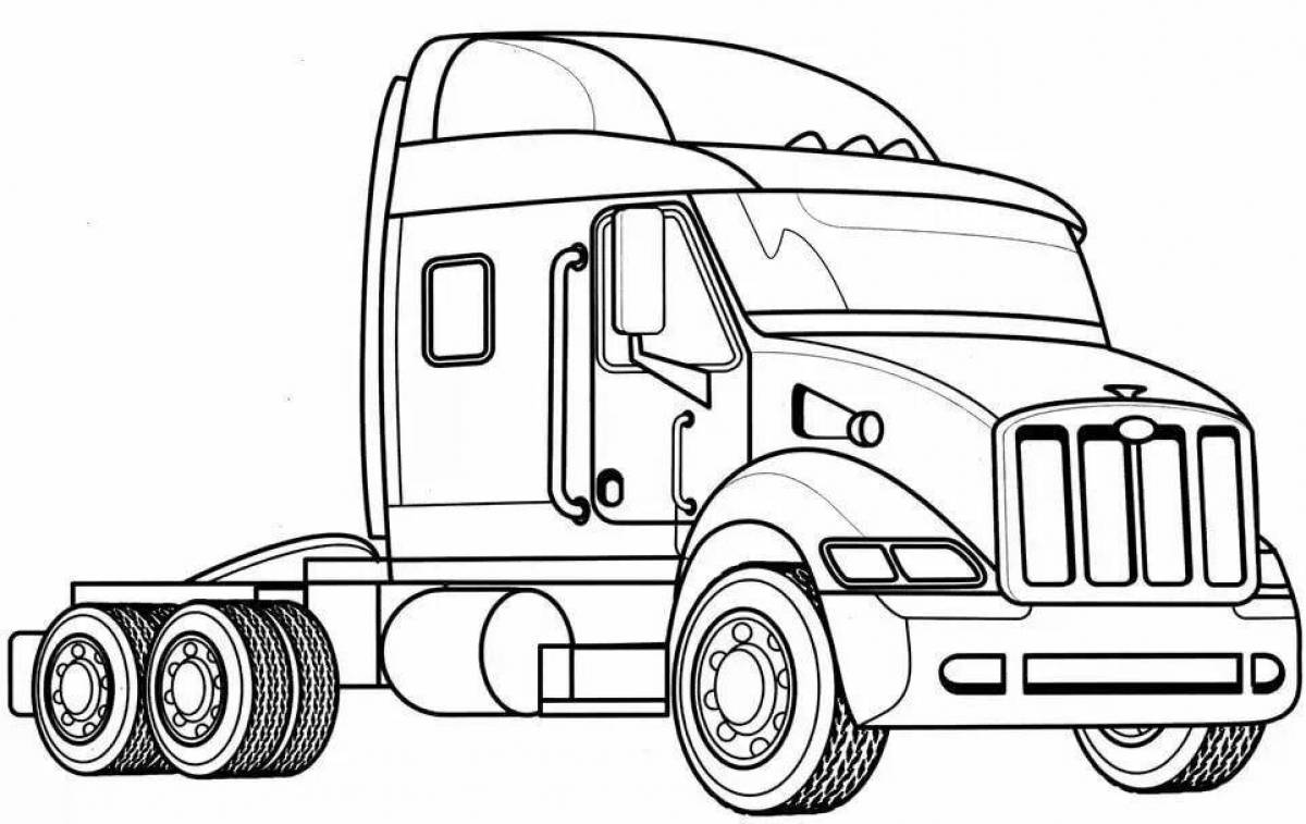 Fantastic truck coloring book for 4-5 year olds