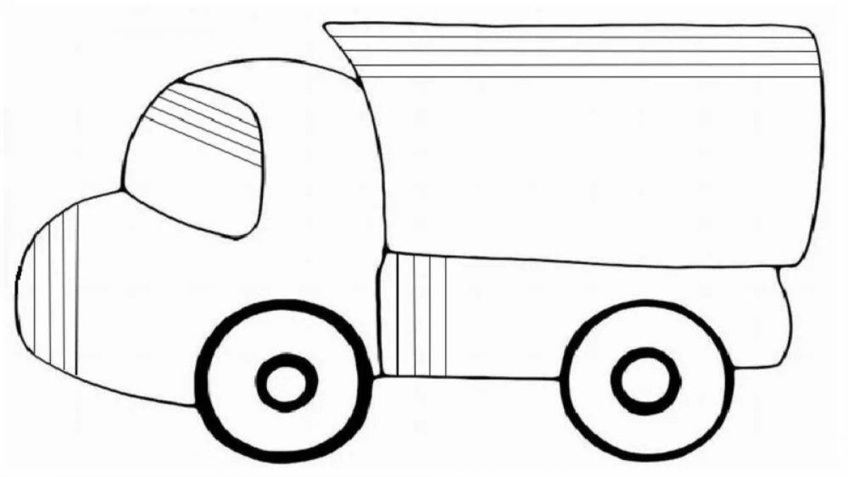 Magic truck coloring page for 4-5 year olds