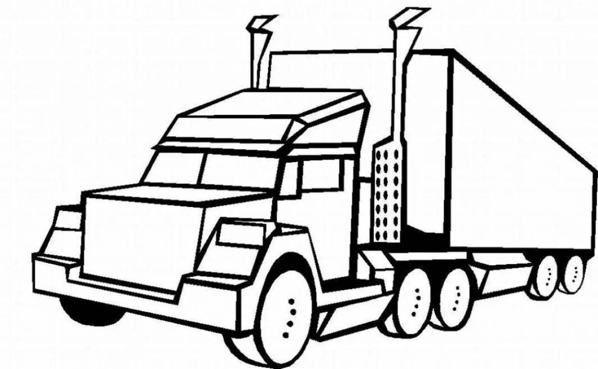Innovative truck coloring book for 4-5 year olds