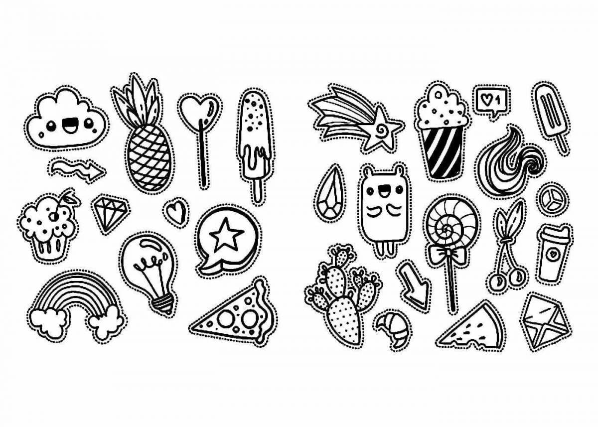 Sweet stickers for a personal diary
