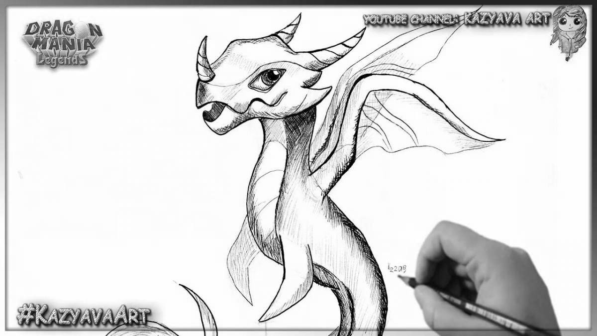 Dragon mania shining coloring book