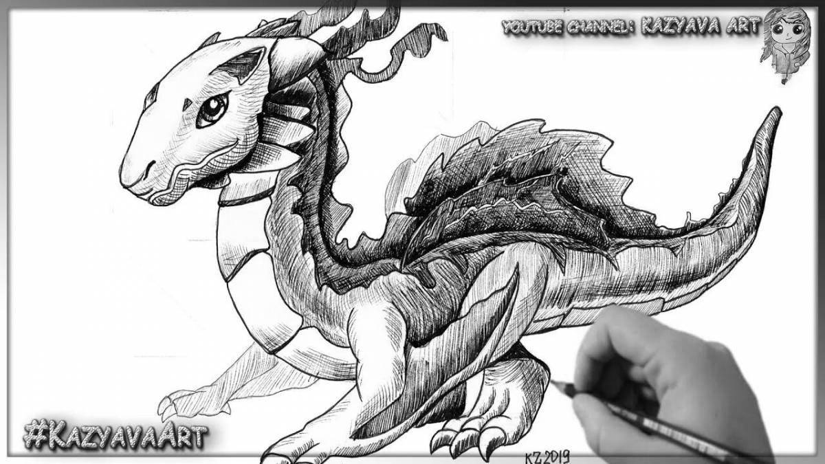 Dragon mania awesome coloring book