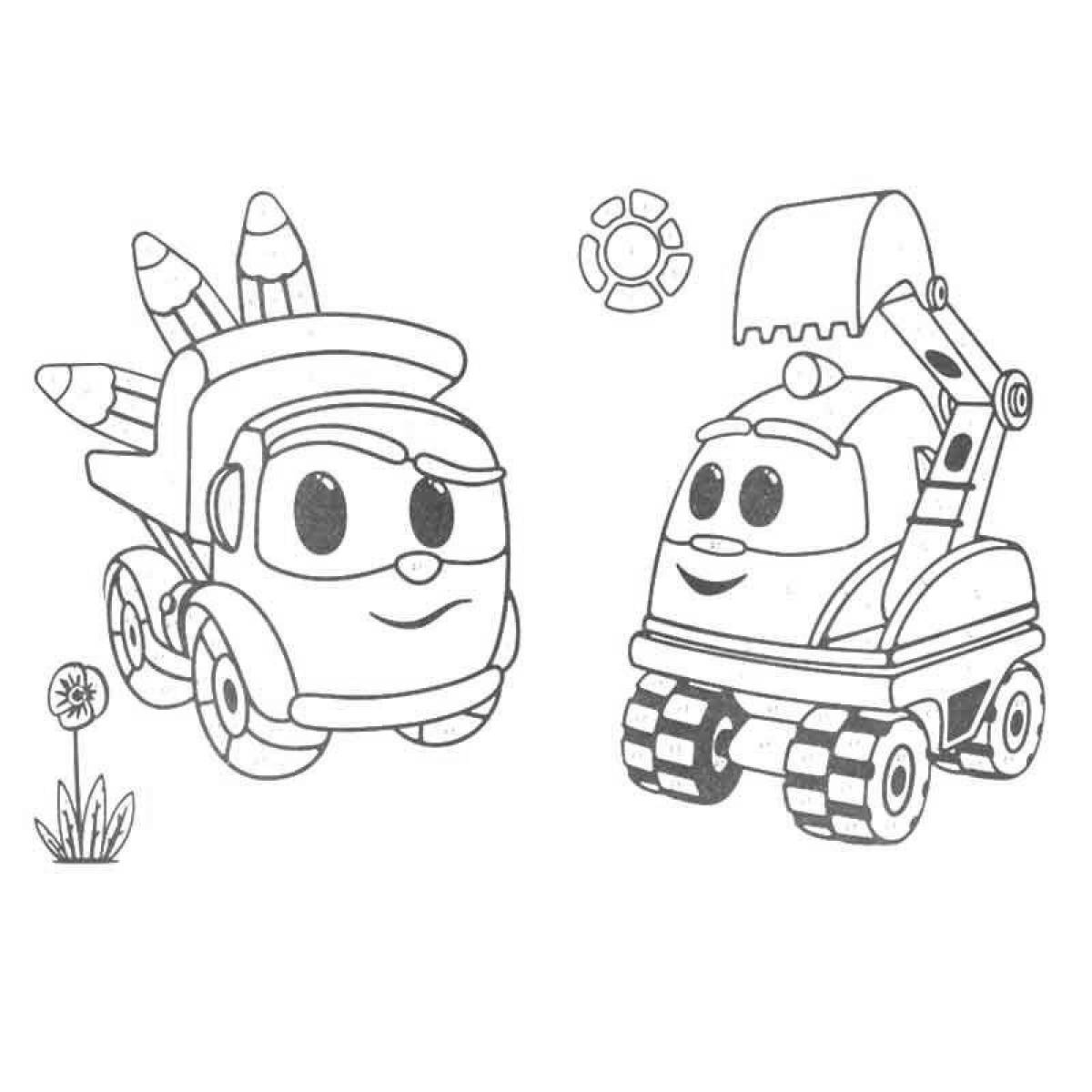 Happy truck coloring page