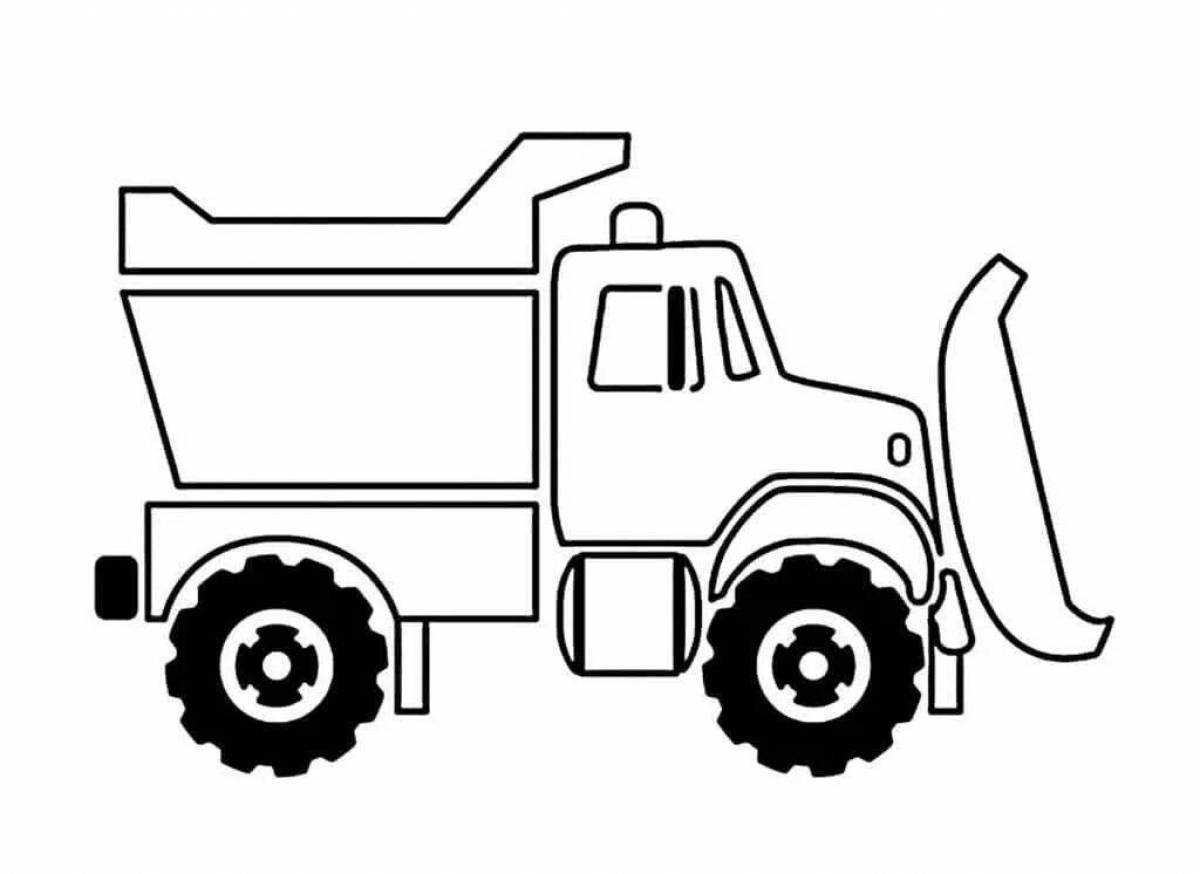 Coloring page stylish truck