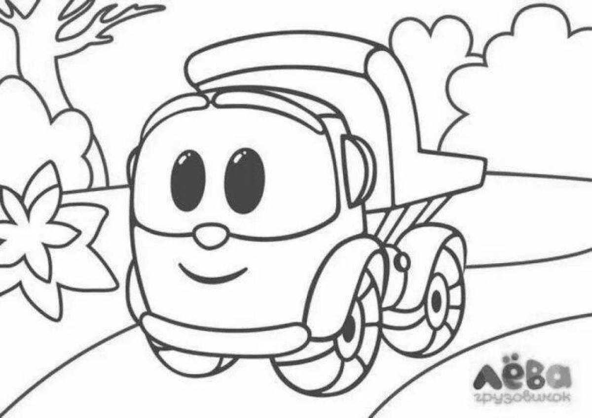 Elegant truck coloring page