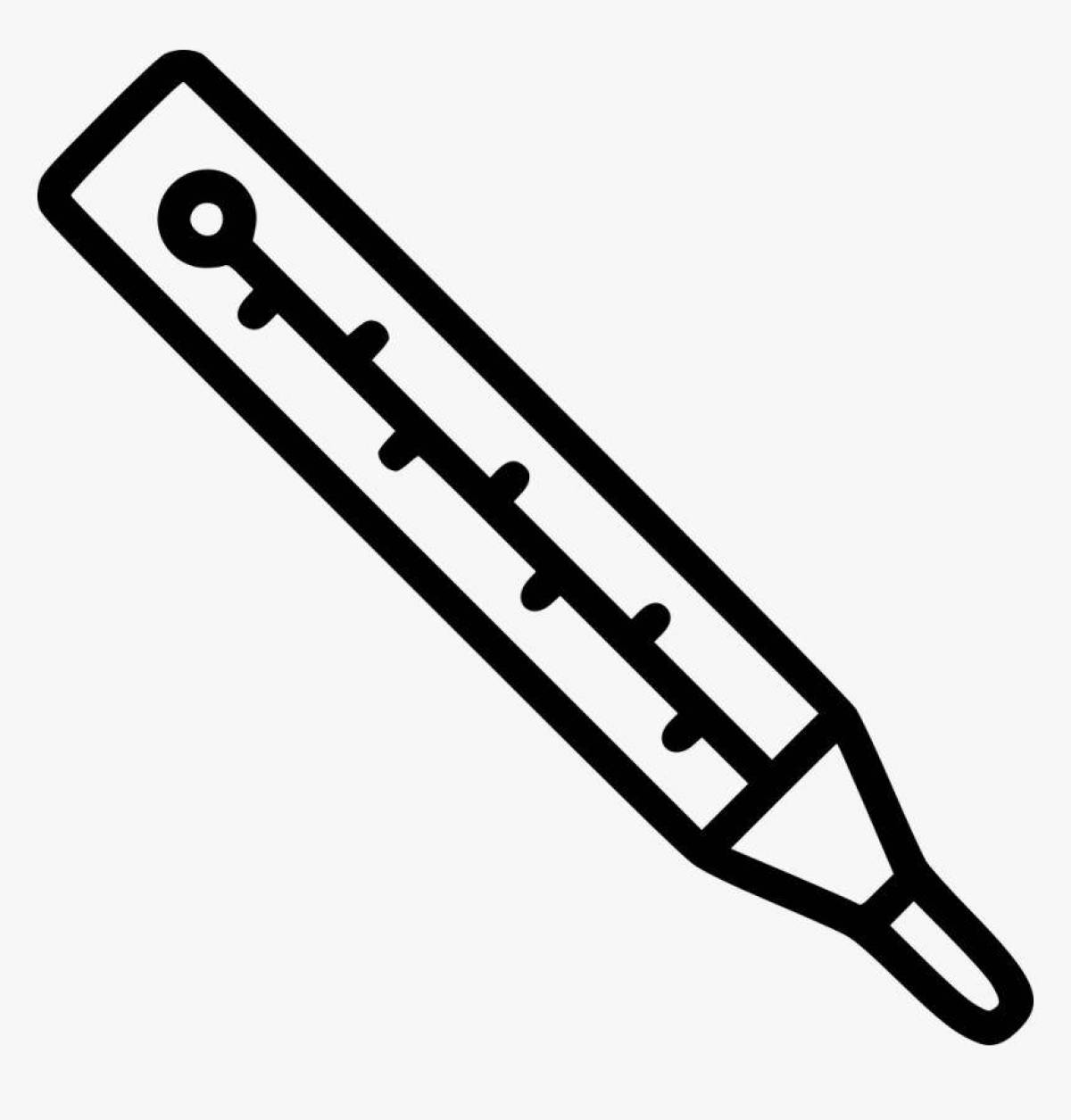 Fat coloring thermometer