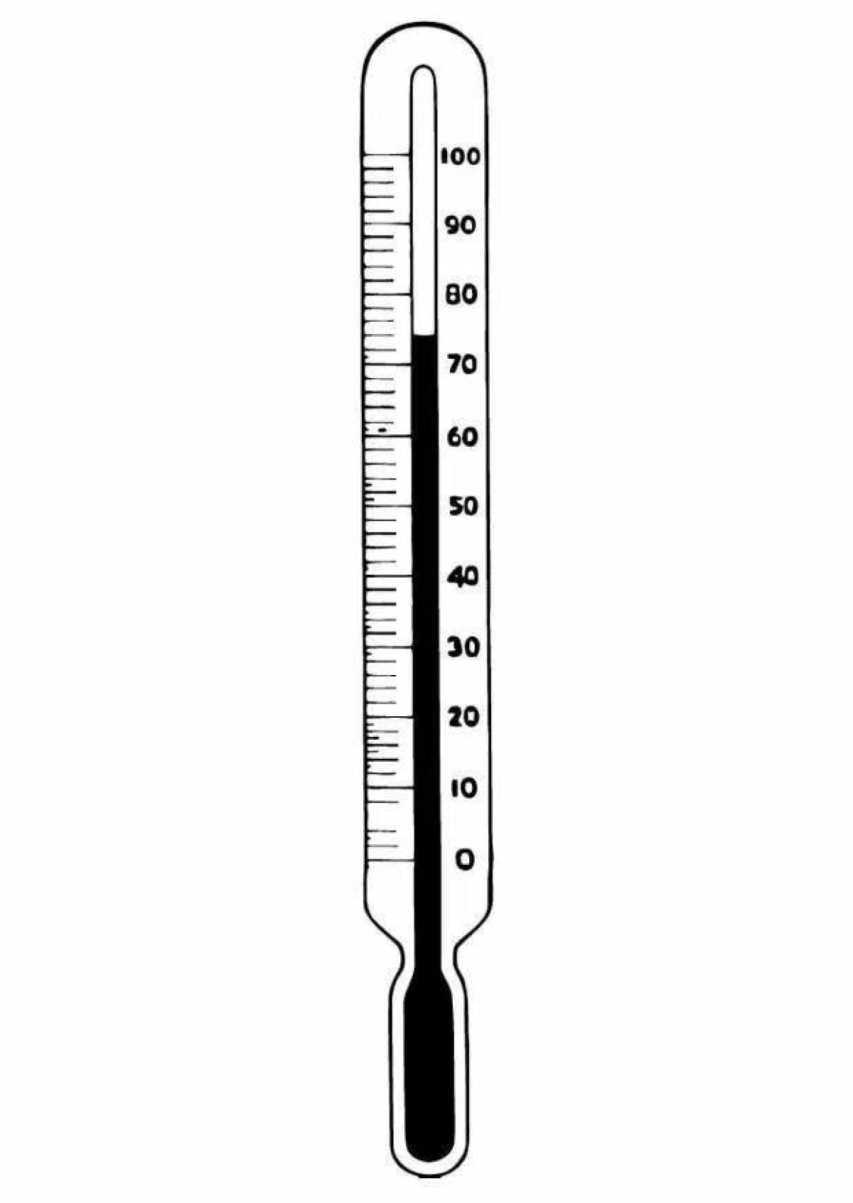 Shine coloring thermometer