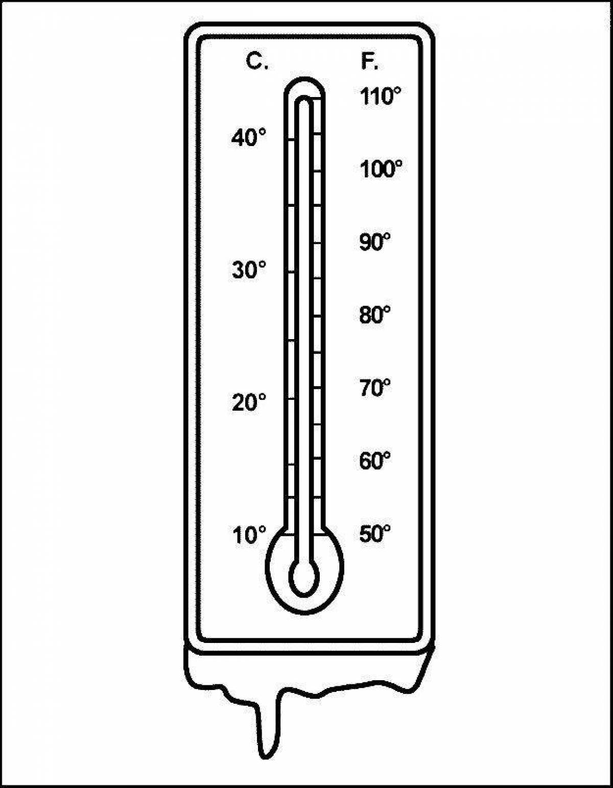 Термометр схематическое изображение