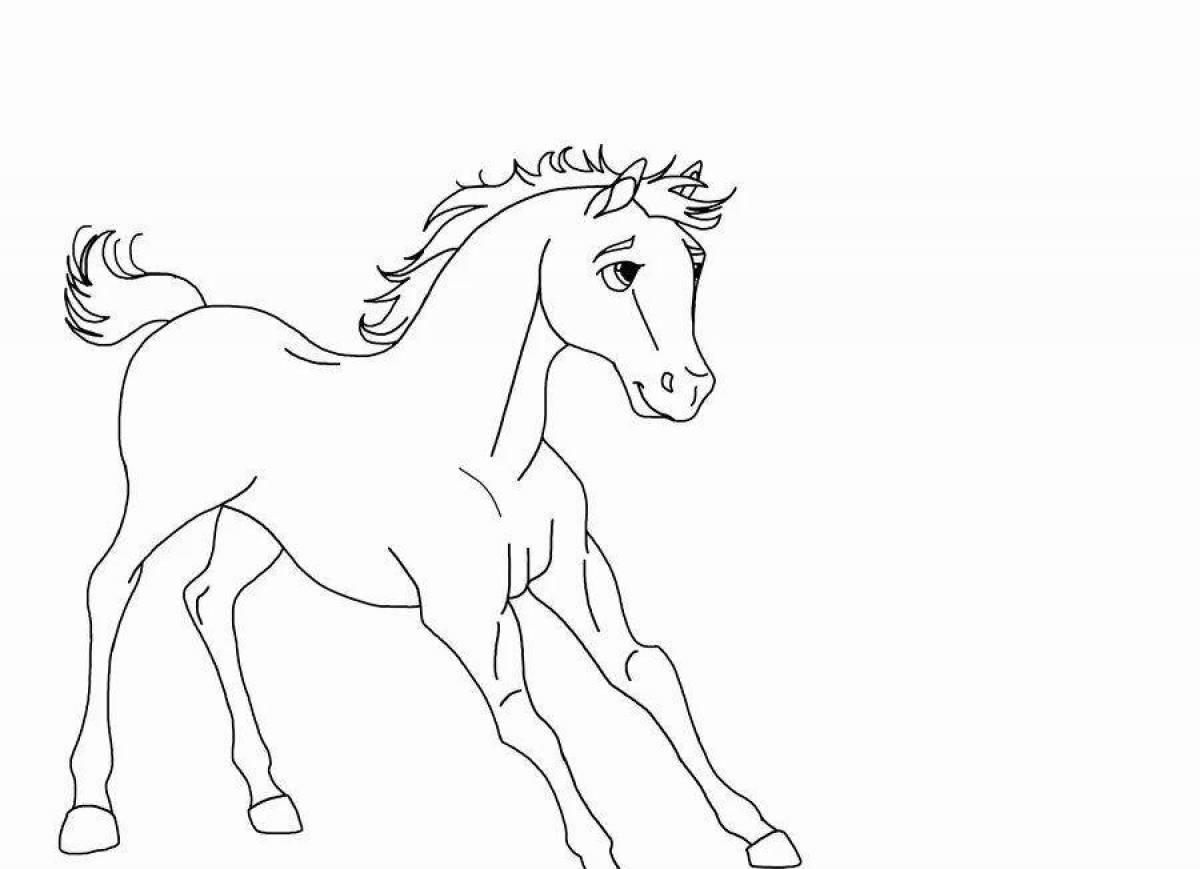 Blessed foal coloring page
