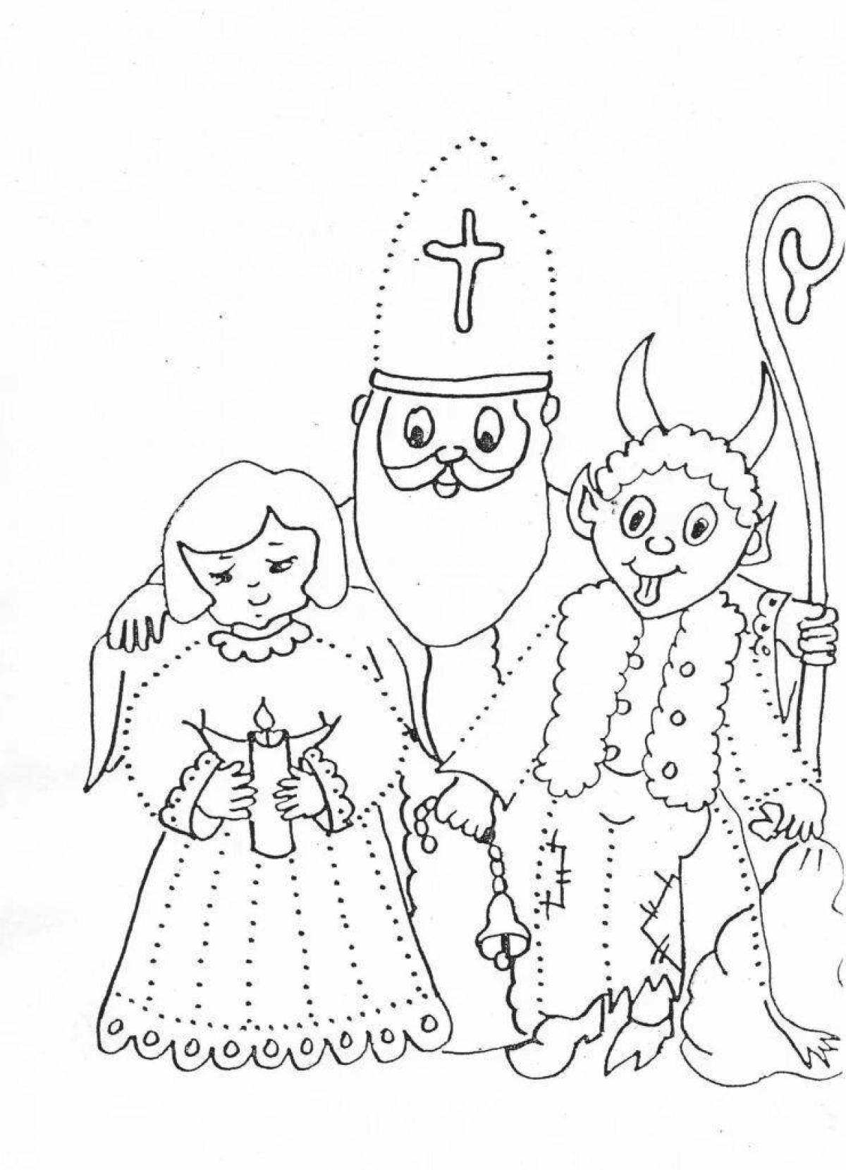 Gorgeous christmas coloring page