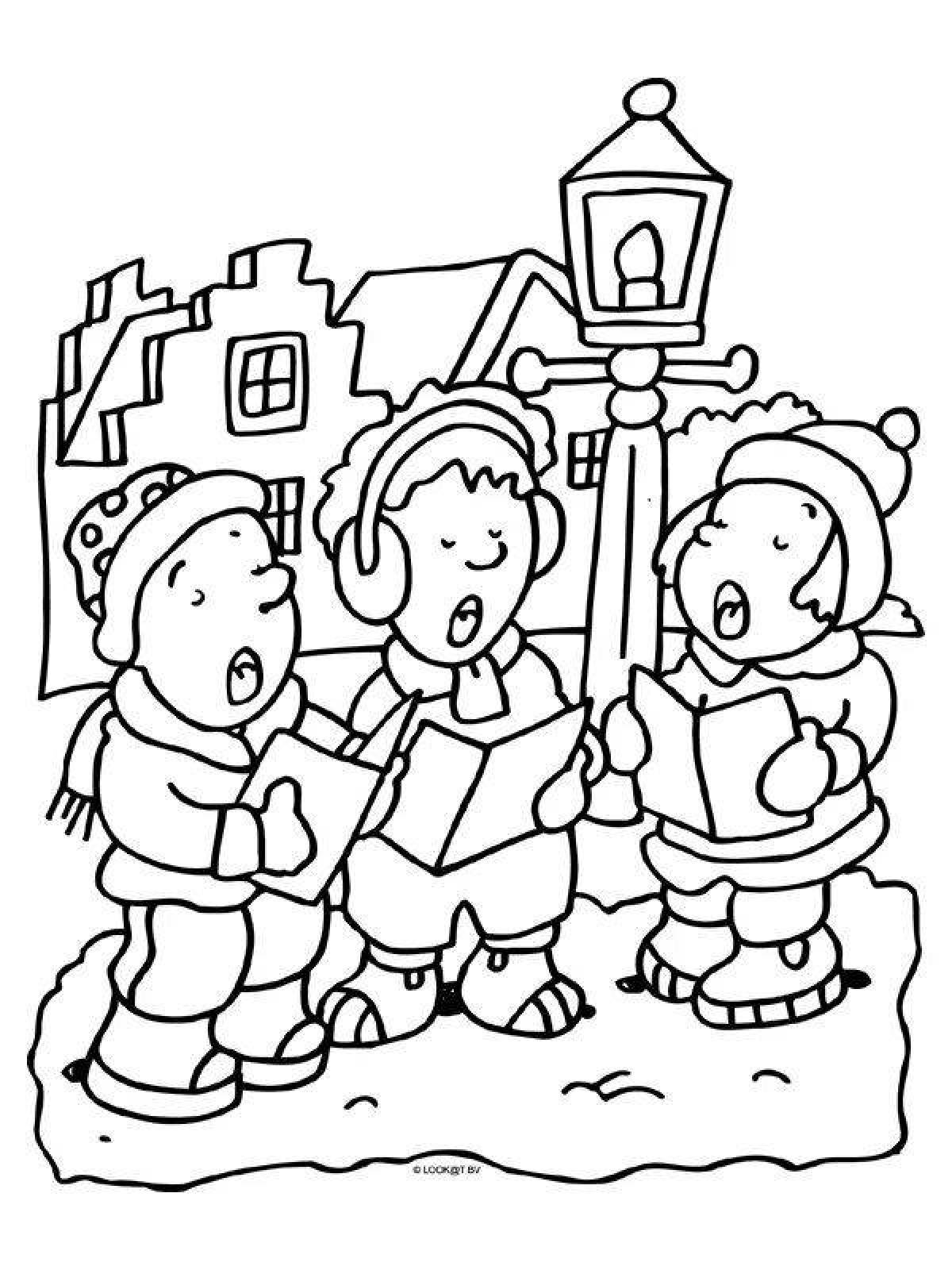 Luxury Christmas Time Coloring Page