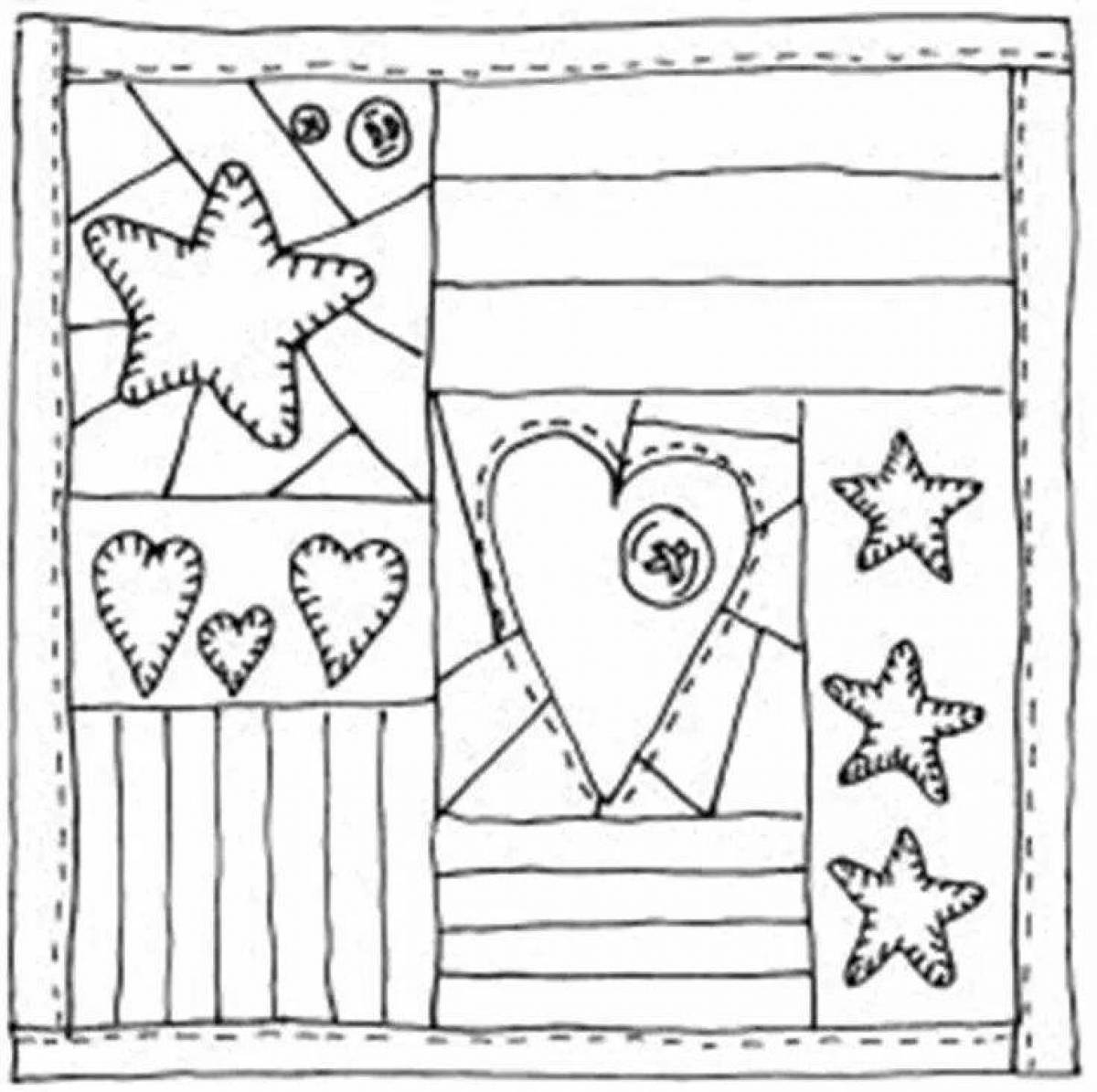 Comfortable blanket coloring page